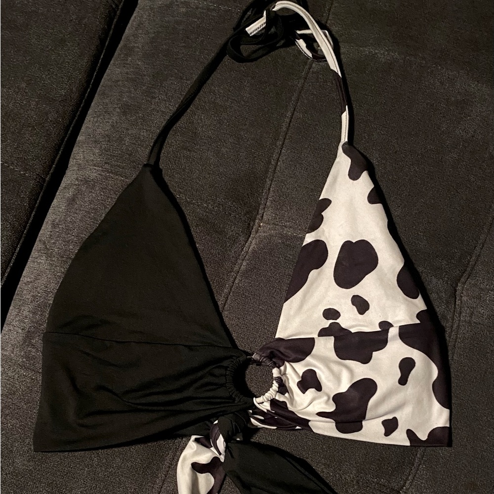 Cow print top